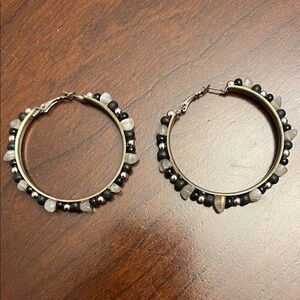 Beaded Hoop Earring